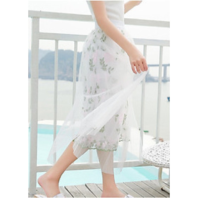 Chân Váy Ren Xòe Hoa Ba Lớp CV005 MayHomes