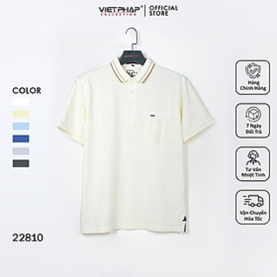 Áo Polo Nam VIỆT PHÁP Form Luxury -  Thun Cây Dù Trơn, lịch lãm, sang trọng 22810