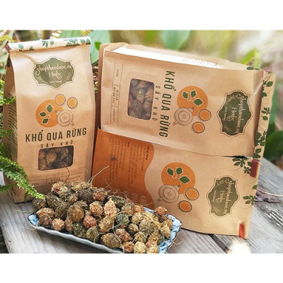 Trà khổ qua rừng sấy khô nguyên trái 250g - Trà khổ qua rừng hỗ trợ điểu trị tiểu đường - Quà tặng ý nghĩa cho người cao tuổi