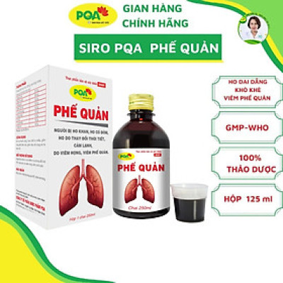 Siro Phế Quản PQA Thành Phần Từ Thiên Nhiên Giúp Bổ Phế, Ho Hộp 250ml