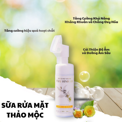 Sữa rửa mặt thảo mộc ( da nhờn, da hỗn hợp) Tâm Bình An -150ml