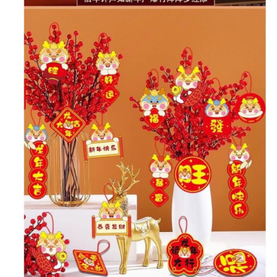 Bộ 72 Dây Treo Trang Trí Tết Hình Rồng -Trang Trí Chậu Cây Năm Mới, Dây Treo Cành Mai, Cành Quât, Cành Đào Cho Mọi Nhà - HÀNG CHÍNH HÃNG MINIIN