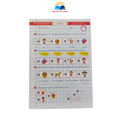 sách - Phiếu Bài Tập Cuối Tuần Môn Toán, Tiếng Anh, Tiếng Việt Lớp 3, 4, 5 ( Biên Soạn Theo Chương Trình GDPT Mới)