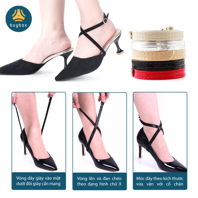 Dây giày chéo chữ X chống tuột gót, nhấc chân dùng mang giày cao gót, không gây đau chân - BuyBox - BBPK322