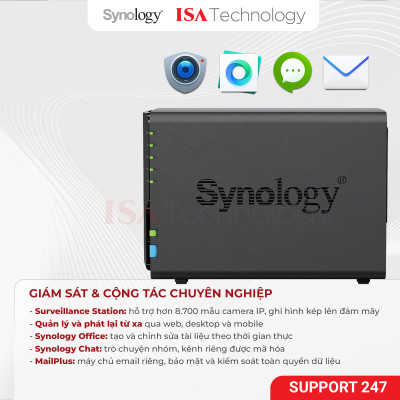 Nas Synology DS225+ thiết bị lưu trữ mạng 2 bay ổ cứng dành cho cá nhân và doanh nghiệp nhỏ năm 2025 hàng chính hãng