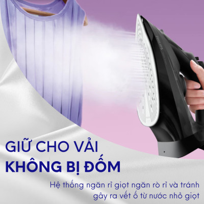 Bàn là, bàn ủi hơi nước cầm tay Philips DST5040, công suất 2600W, bảo hành 2 năm | Hàng chính hãng