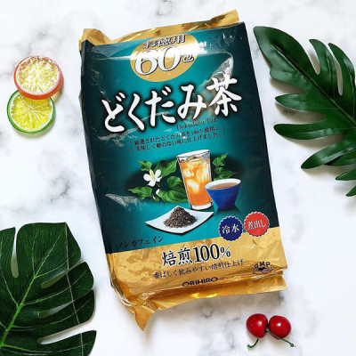 Trà Diếp Cá Hỗ Trợ Thanh Nhiệt, Thải Độc Dokudami Tea Orihiro 60 Túi Lọc Nhật Bản, Giúp Thanh Lọc Cơ Thể