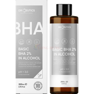 Dung dịch DrCeutics Basic BHA 2% In Alcohol giúp loại bỏ tế bào chết trên da (100ml/200ml) - Hàng chính hãng