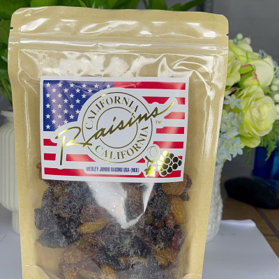 Nho Khô Không Đường 3 Màu Ngọt Tự Nhiên Hàng Mỹ 