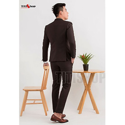 Áo vest nam Titishop AVN143 đen nâu 