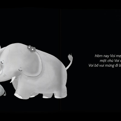 Sách Ehon Cảm Ơn Con - Voi Con Đến Rồi