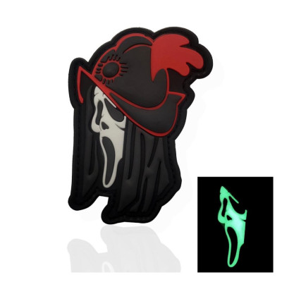 Patch_velcro mặt nạ ma dạ quang PVC_dán quần áo_ba lô_túi xách