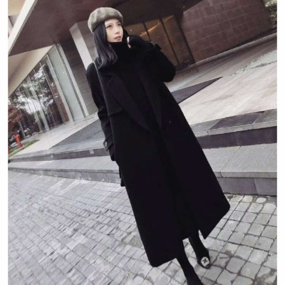 Áo mangto dạ dáng dài màu đen - Hàng cao cấp 