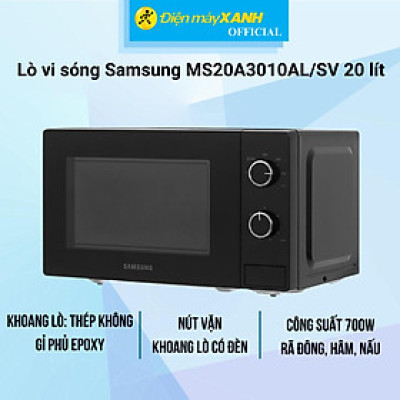 Lò vi sóng Samsung MS20A3010AL/SV 20 lít - Hàng Chính Hãng