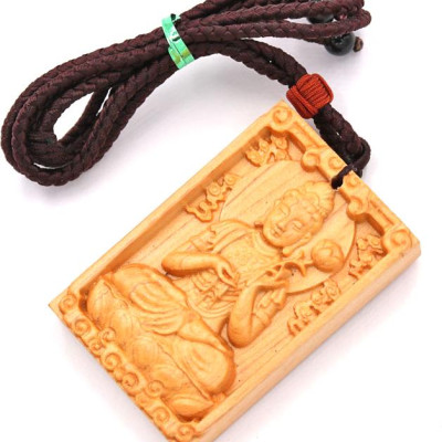 Vòng cổ mặt phật - gỗ hoàng đàn - Đại thế chí bồ tát MG18 - tuổi Ngọ