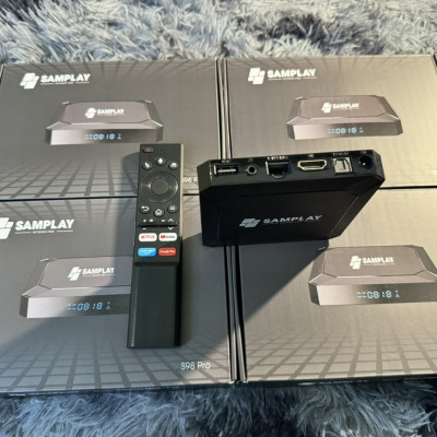 Box Tivi SAMPLAY - S98 PRO - Google TV - Ram 4G/32G - Tích Hợp Tìm Kiếm Bằng Giọng Nói - Hàng Nhập Khẩu