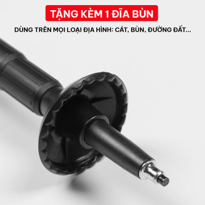 Gậy leo núi, đi bộ, trekking GoodFit GF03E chất liệu hợp kim nhôm có thể rút gọn