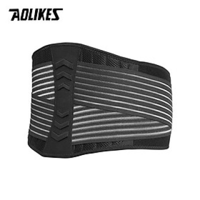 Đai lưng tập gym AOLIKES A-7998 có thanh thép đàn hồi nâng đỡ bảo vệ cột sống sport waist support  5.0  6 đánh giá