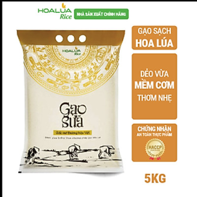 Gạo Sữa Thượng Hạng - Túi 5kg - Dẻo vừa, mềm cơm, thơm nhẹ