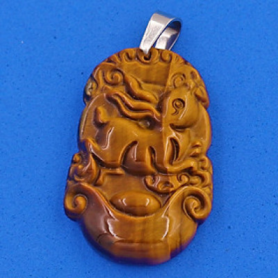 Mặt dây chuyền tuổi Mão đá mắt hổ 3.6cm - Mặt size nhỏ