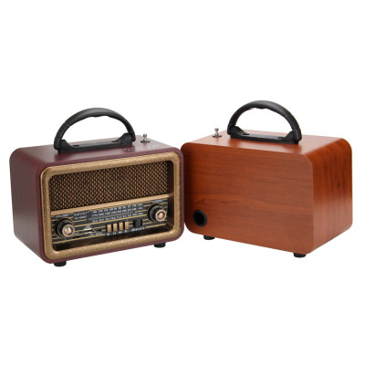 Đài FM Bluetooth5.1/USB/TF DC-8070BT Đài phát thanh cổ điển Sang trọng -Fm Am Sw 3 băng tần với USB Sd Tf Mp3 Radio vân gỗ-Hàng Chính Hãng