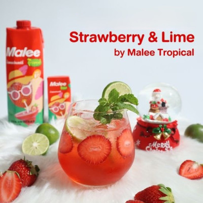 Nước Ép Hỗn Hợp Dâu Tây Và Nho Trắng Malee Tropical 1L - NK Thái Lan | 20% Strawberrry Juice Mixed White Grape Juice 1L