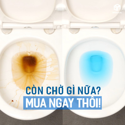 Bộ 6 Vỉ tẩy vệ sinh làm sạch bồn cầu cao cấp Hàn Quốc Blueshot - 1 viên sử dụng được 600 lần xả tương đương thời gian lên tới 1 tháng rưỡi