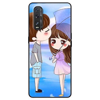 Ốp lưng dành cho Oppo Find X2 mẫu Cặp Đôi Xanh