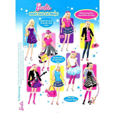 Sách Ghép Hình Barbie Thủ Công Dựng Hình Thời Trang Ngôi Sao Ca Nhạc - Tân Việt Books