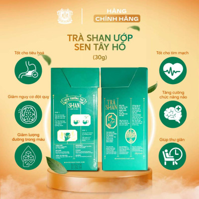 Trà Túi Lọc Mohodo Shan Tea Ướp Sen Tây Hồ Thơm Ngon Hương Vị Thuần Khiết - Hộp 30g