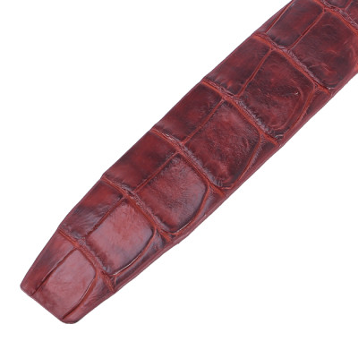 HC4219-4220-4739-4740 - Thắt lưng nam da cá sấu Huy Hoàng nguyên con 3,5P đầu kim màu đen, nâu đất, nâu đỏ