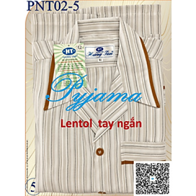 Bộ Pyjama HUONGTAM Lentol  tay Ngắn nam cao cấp(PNT02). Chất liệu vải Lentol loại tốt: mềm mại, thoáng mát, không phai màu.