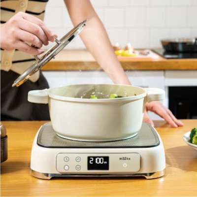 Bếp Từ Đơn Haatz CIM260 Màn Hình Led, 2100W Mặt Kính Ceramic, 9 Mức Nhiệt, Hẹn Giờ - Hàng Chính Hãng