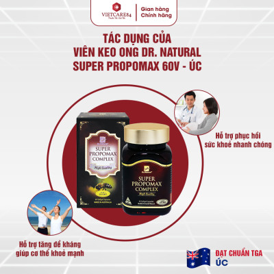 Viên Uống Keo Ong Úc Super Propomax Complex (60V) | Giúp tăng cường sức khỏe, nâng cao sức đề kháng - Nhập Nhẩu Chính Hãng
