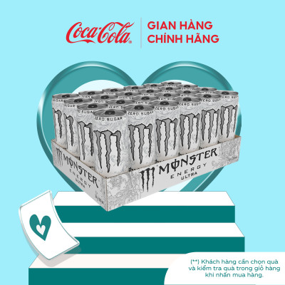 Lốc 24 Lon Nước Tăng Lực Giải Khát Tăng Lực Monster Energy Ultra 355ml/Lon Coca-Cola Official Store_TK