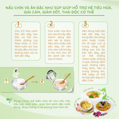 Bột sắn dây nguyên chất 1kg TÂM MINH FOODS làm mát thanh lọc cơ thể