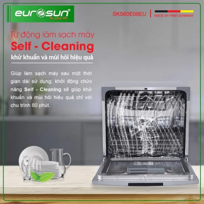 Máy rửa bát EUROSUN SKS60E08EU - HÀNG CHÍNH HÃNG 