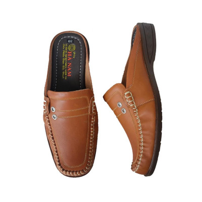 Dép Bít Mũi Nam Da Bò Thật TiTi ĐÔ Cao Cấp GSB20126d