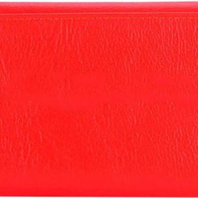 Ví Nữ Da Bò 3 Gấp Huy Hoàng HT3162 (19 x 9.5 cm) - Đỏ