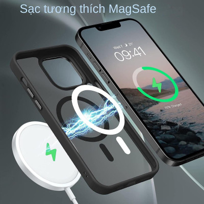 Ốp Lưng Cho iPhone 16 Pro Max, 16 Pro Chống Sốc, Chống Bám Vân Tay, Hỗ Trợ Sạc Từ Tính, Mặt Lưng Nhám Mờ Cao Cấp hiệu Likgus - Hàng Chính Hãng