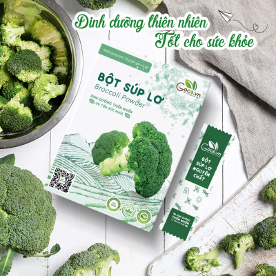 Bột súp lơ nguyên chất Goce (Bông cải xanh) - 72g (24 gói x 3g)