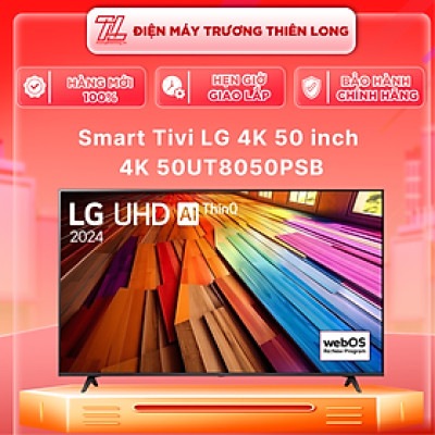 Smart Tivi LG 4K 50 inch 50UT8050PSB Mới 2024 - Hàng chính hãng - Giao HCM và 1 số tỉnh thành
