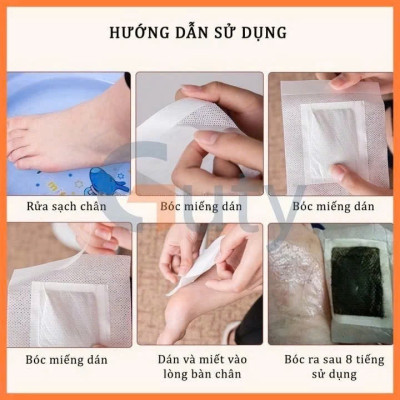 áo thun nam Miếng Dán Thải Độc Chân - Hộp 50 Miếng: Cải Thiện Giấc Ngủ, Giảm Tê Bì Chân Tay Hiệu Quả