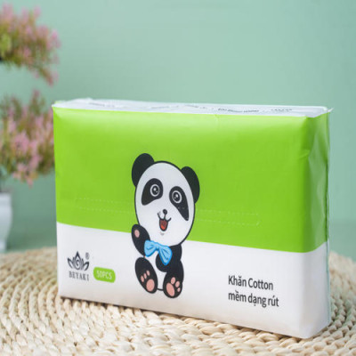 [10 tặng 30] combo 10 bịch khăn rút 50 tờ mềm mại cho làn da bé tặng 30 viên khăn 24x30 cm tiện dụng cho gia đình