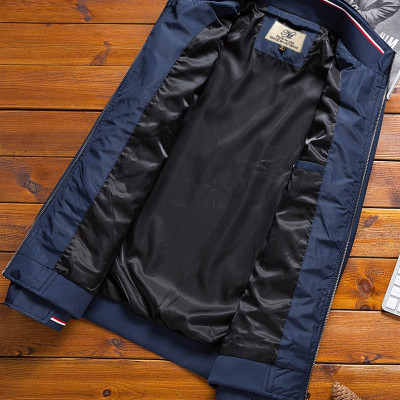Áo Khoác Dù Dày Nam Hai Lớp Xanh Đen Phối Viền Cao Cấp ShopN6 - ADS28