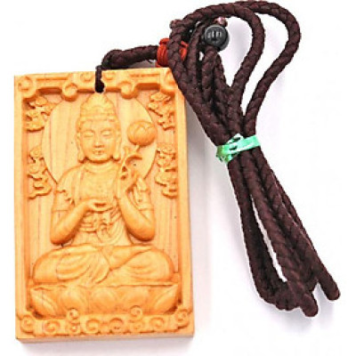 Vòng cổ mặt phật - gỗ hoàng đàn - Đại thế chí bồ tát MG18 - tuổi Ngọ