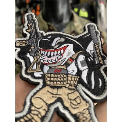Patch_velcro cá mập chiến binh