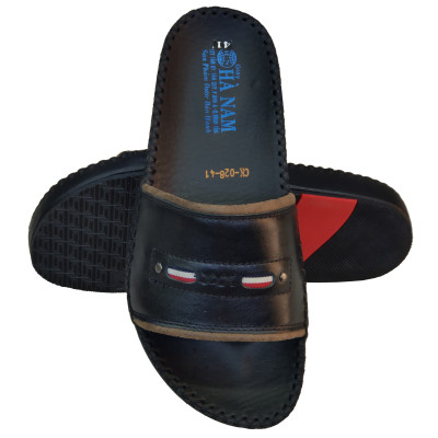 Dép Nam Quai Ngang HÀ NAM Da Bò Thật Cao Cấp DNA2087