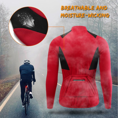 Áo khoác thể thao Wosawe Bo219 có dây kéo tay dài để đi xe đạp leo núi