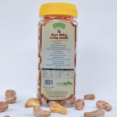 Hạt Điều Rang Muối Vỏ Lụa Loại A O